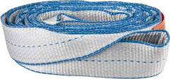 Lift-All - 6' Long x 2" Wide, 6,400 Lb Vertical Capacity, 2 Ply, Polyester Web Sling - 5,000 Lb Choker Capacity, Silver (Color) - USA Tool & Supply