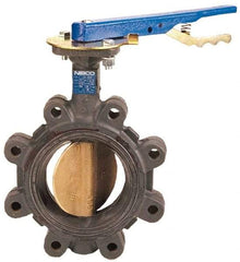 NIBCO - 2-1/2" Pipe, Lug Butterfly Valve - Lever Handle, Ductile Iron Body, Buna-N Seat, 250 WOG, Ductile Iron Disc, Stainless Steel Stem - USA Tool & Supply