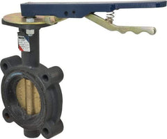 NIBCO - 3" Pipe, Lug Butterfly Valve - Lever Handle, Ductile Iron Body, EPDM Seat, 200 WOG, Aluminum Bronze Disc, Stainless Steel Stem - USA Tool & Supply