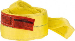 Lift-All - 6' Long x 4" Wide, 11,500 Lb Vertical Capacity, 2 Ply, Polyester Web Sling - 9,200 Lb Choker Capacity, Yellow - USA Tool & Supply
