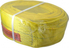 Lift-All - 16' Long x 6" Wide, 16,300 Lb Vertical Capacity, 2 Ply, Polyester Web Sling - 13,000 Lb Choker Capacity, Yellow - USA Tool & Supply