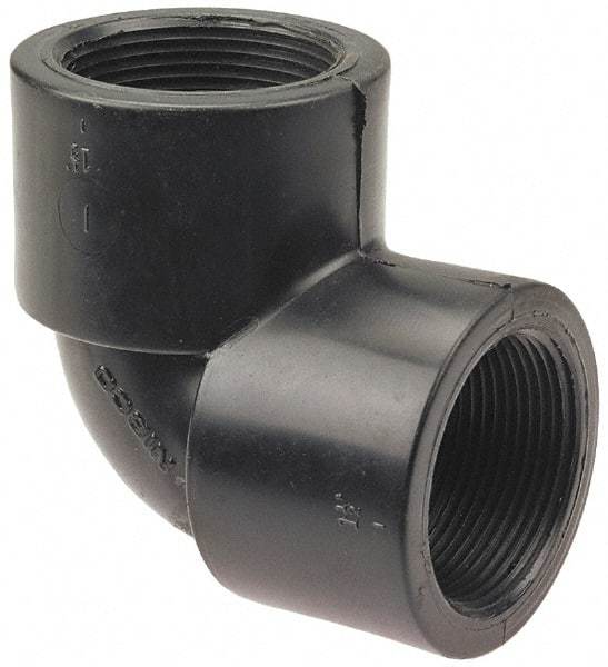 NIBCO - 1-1/4" Polypropylene Plastic Pipe Fitting - FPT x FPT End Connections - USA Tool & Supply