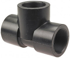 NIBCO - 1-1/4" Polypropylene Plastic Pipe Tee - Schedule 80, FPT x FPT x FPT End Connections - USA Tool & Supply