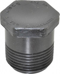 NIBCO - 1" Polypropylene Plastic Pipe Threaded Plug - Schedule 80, MPT End Connections - USA Tool & Supply