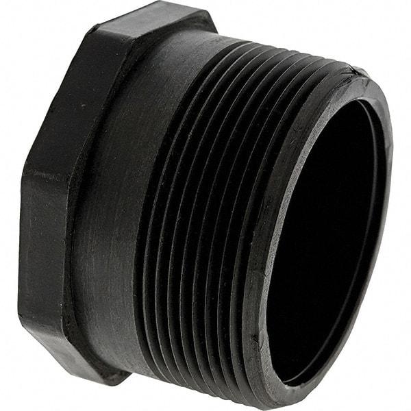 NIBCO - 4" Polypropylene Plastic Pipe Threaded Plug - Schedule 80, MPT End Connections - USA Tool & Supply