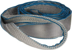 Lift-All - 10' Long x 3" Wide, 8,600 Lb Vertical Capacity, 2 Ply, Polyester Web Sling - 6,900 Lb Choker Capacity, Silver (Color) - USA Tool & Supply