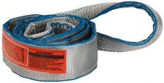 Lift-All - 8' Long x 3" Wide, 8,600 Lb Vertical Capacity, 2 Ply, Polyester Web Sling - 6,900 Lb Choker Capacity, Silver (Color) - USA Tool & Supply