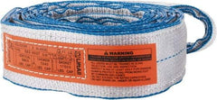 Lift-All - 12' Long x 3" Wide, 8,600 Lb Vertical Capacity, 2 Ply, Polyester Web Sling - 6,900 Lb Choker Capacity, Silver (Color) - USA Tool & Supply