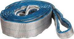 Lift-All - 14' Long x 3" Wide, 8,600 Lb Vertical Capacity, 2 Ply, Polyester Web Sling - 6,900 Lb Choker Capacity, Silver (Color) - USA Tool & Supply