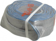 Lift-All - 12' Long x 4" Wide, 11,500 Lb Vertical Capacity, 2 Ply, Polyester Web Sling - 9,200 Lb Choker Capacity, Silver (Color) - USA Tool & Supply