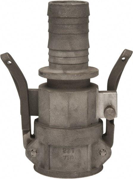 EVER-TITE Coupling Products - 1-1/2" Aluminum Cam & Groove Suction & Discharge Hose Female Coupler Hose Shank - Part C, 250 Max psi - USA Tool & Supply