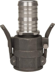 EVER-TITE Coupling Products - 2" Aluminum Cam & Groove Suction & Discharge Hose Female Coupler Hose Shank - Part C, 250 Max psi - USA Tool & Supply