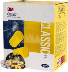 3M - Disposable, Uncorded, 29 dB, Barrel Earplugs - Yellow, 1000 Pairs - USA Tool & Supply