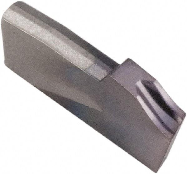 Kennametal - A2016 CF KCU25 Grade, 0.063" Cutting Width, Carbide Cutoff Insert - 10° Right Hand Lead Angle, AlTiN Coated, Single End - USA Tool & Supply