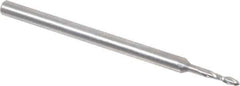 Onsrud - 1/16" Cutting Diam x 1/4" Length of Cut, 2 Flute, Upcut Spiral Router Bit - Uncoated, Right Hand Cut, Solid Carbide, 2" OAL x 1/8" Shank Diam, Ball End Taper, 30° Helix Angle - USA Tool & Supply