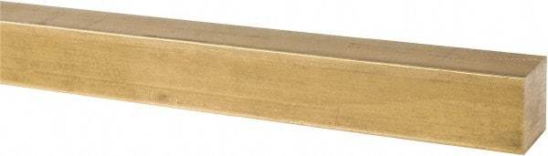 Value Collection - 1 Inch Square x 36 Inch Long, Brass Square Bar - Alloy 360 - USA Tool & Supply