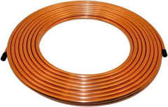 Value Collection - 50' Long, 3/8" OD x 0.245" ID, Grade Alloy 122 Copper Seamless Tube - 0.065" Wall Thickness - USA Tool & Supply