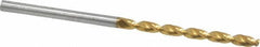 Guhring - 2.75mm 130° High Speed Steel Jobber Drill - TiN Finish, Right Hand Cut, Parabolic Flute, Straight Shank, 2-13/32" OAL, Standard Point - USA Tool & Supply