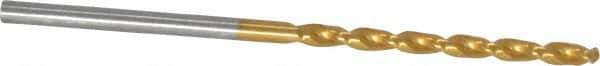Guhring - 2mm 130° Cobalt Jobber Drill - TiN Finish, Right Hand Cut, Parabolic Flute, Straight Shank, 1-15/16" OAL, Standard Point - USA Tool & Supply