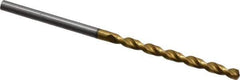 Guhring - 2.4mm 130° Cobalt Jobber Drill - TiN Finish, Right Hand Cut, Parabolic Flute, Straight Shank, 2-1/4" OAL, Standard Point - USA Tool & Supply