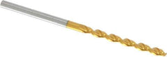 Guhring - 2.6mm 130° Cobalt Jobber Drill - TiN Finish, Right Hand Cut, Parabolic Flute, Straight Shank, 2-1/4" OAL, Standard Point - USA Tool & Supply