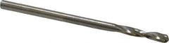Guhring - 2.05mm 130° Parabolic Flute High Speed Steel Screw Machine Drill Bit - Bright Finish, Right Hand Cut, 12mm Flute Length, 38mm OAL, Standard Point, Straight Shank - USA Tool & Supply