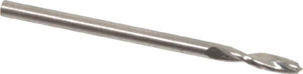 Guhring - 2.25mm 130° Parabolic Flute High Speed Steel Screw Machine Drill Bit - Bright Finish, Right Hand Cut, 13mm Flute Length, 40mm OAL, Standard Point, Straight Shank - USA Tool & Supply