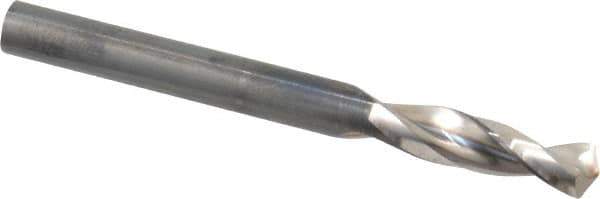 Guhring - 6mm 130° Parabolic Flute High Speed Steel Screw Machine Drill Bit - Bright Finish, Right Hand Cut, 28mm Flute Length, 66mm OAL, Standard Point, Straight Shank - USA Tool & Supply