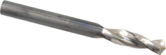Guhring - 6mm 130° Parabolic Flute High Speed Steel Screw Machine Drill Bit - Bright Finish, Right Hand Cut, 28mm Flute Length, 66mm OAL, Standard Point, Straight Shank - USA Tool & Supply