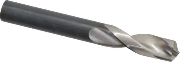 Guhring - 11.4mm 130° Parabolic Flute High Speed Steel Screw Machine Drill Bit - Bright Finish, Right Hand Cut, 47mm Flute Length, 95mm OAL, Standard Point, Straight Shank - USA Tool & Supply