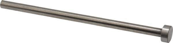 Gibraltar - 6mm Pin Diam, 12mm Head Diam x 5mm Head Height, 125mm OAL, Straight Ejector Pin - Steel, 120mm Pin Length - USA Tool & Supply