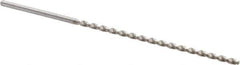 Accupro - #45, 130° Point, Parabolic Flute, Vanadium High Speed Steel Taper Length Drill Bit - Bright Finish, 2-7/32" Flute Length, 3-11/32" OAL - USA Tool & Supply