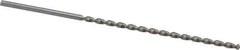 Accupro - #44, 130° Point, Parabolic Flute, Vanadium High Speed Steel Taper Length Drill Bit - Bright Finish, 2-5/16" Flute Length, 3-17/32" OAL - USA Tool & Supply