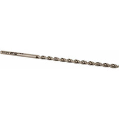 Accupro - #30 130° Parabolic Flute Vanadium High Speed Steel Taper Length Drill Bit - USA Tool & Supply