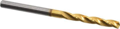 Guhring - 3.2mm 150° Solid Carbide Jobber Drill - TiN Finish, Right Hand Cut, Spiral Flute, Straight Shank, 1.929" OAL, Standard Point - USA Tool & Supply