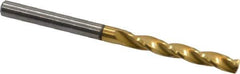 Guhring - 3.5mm 150° Solid Carbide Jobber Drill - TiN Finish, Right Hand Cut, Spiral Flute, Straight Shank, 2.047" OAL, Standard Point - USA Tool & Supply