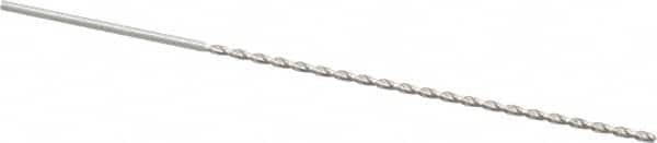 Extra Length Drill Bit: 0.0787″ Dia, 130 °, High Speed Steel Uncoated, 3.346″ Flute Length, Parabolic Flute, Straight-Cylindrical Shank, Series 502