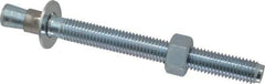 Red Head - 5/8" Diam, 5/8-11, 7" OAL, Grade 3, Wedge Expansion Concrete Anchor - Steel, Zinc Plated, 5-1/4" Thread Length, Tie Wire Head, 5/8" Drill - USA Tool & Supply