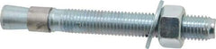 Red Head - 3/4 Inch Diameter, 3/4-10 Inch Thread, 6-1/4 Inch Overall Length, Grade 3, Wedge Expansion Concrete Anchor - Steel, Zinc Plated, 4-3/8 Inch Thread Length, Tie Wire Head, 3/4 Inch Drill - USA Tool & Supply