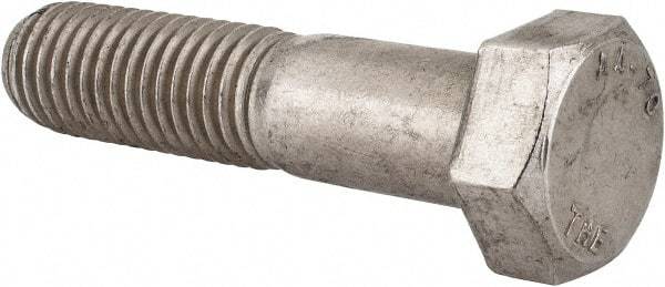 Value Collection - M18x2.50mm Metric Coarse, 75mm Length Under Head Hex Head Cap Screw - Partially Threaded, Grade 316 & Austenitic A4 Stainless Steel, Uncoated, 27mm Hex - USA Tool & Supply