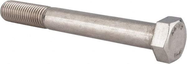 Value Collection - M20x2.50mm Metric Coarse, 160mm Length Under Head Hex Head Cap Screw - Partially Threaded, Grade 316 & Austenitic A4 Stainless Steel, Uncoated, 30mm Hex - USA Tool & Supply