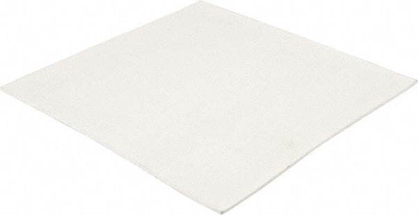 Made in USA - 12" Long, 12" Wide, 3/16" Thick, Buna-N Rubber Foam Sheet - 50 to 60 Durometer, White, -20 to 180°F, 1,000 to 1,200 psi Tensile Strength, Stock Length - USA Tool & Supply