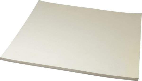 Made in USA - 12" Long, 12" Wide, 1/4" Thick, Buna-N Rubber Foam Sheet - 50 to 60 Durometer, White, -20 to 180°F, 1,000 to 1,200 psi Tensile Strength, Stock Length - USA Tool & Supply