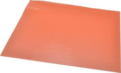 Made in USA - 12" Long, 12" Wide, 0.031" Thick, Silicone Rubber Foam Sheet - 20 Durometer, Orange-Red, -40 to 300°F, 650 psi Tensile Strength, Plain Backing, Stock Length - USA Tool & Supply