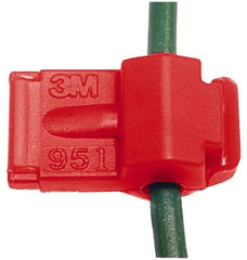 3M - 22 to 18 AWG, Nylon, Fully Insulated, Female Wire Disconnect - 1/4 Inch Wide Tab, Red, CSA Certified, CSA LR32411, UL File E70512, UL Listed - USA Tool & Supply