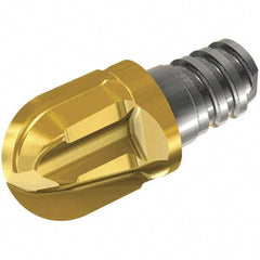 Iscar - MM HRF Grade IC903 Carbide Ball Nose Milling Tip Insert - TiAlN Finish, 2 Flutes, 8mm Cutting Diam, 7.6mm Depth of Cut, 9.95mm Extension - USA Tool & Supply