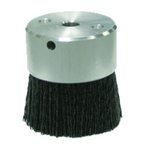 3" Diameter - Maximum Density Crimped Filament MINIATURE Disc Brush - 0.026/120 Grit - USA Tool & Supply