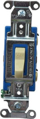 Hubbell Wiring Device-Kellems - 1 Pole, 120 to 277 VAC, 15 Amp, Industrial Grade, Toggle, Wall and Dimmer Light Switch - 1-5/16 Inch Wide x 4-1/16 Inch High - USA Tool & Supply