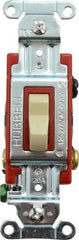 Hubbell Wiring Device-Kellems - 3 Pole, 120 to 277 VAC, 20 Amp, Industrial Grade, Toggle, Wall and Dimmer Light Switch - 1-5/16 Inch Wide x 4-1/16 Inch High - USA Tool & Supply