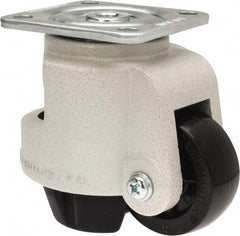 Sunnex - 1-1/4" Wide, Nylon Swivel Caster - 1,000 Lb Capacity, Top Plate Mount, 3.74" x 3.74" Plate, Ball Bearing - USA Tool & Supply